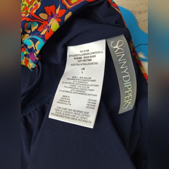 Skinny Dippers Women's Lace Up Front Removable Cup One-piece Swimsuit - Large - Picture 13 of 13